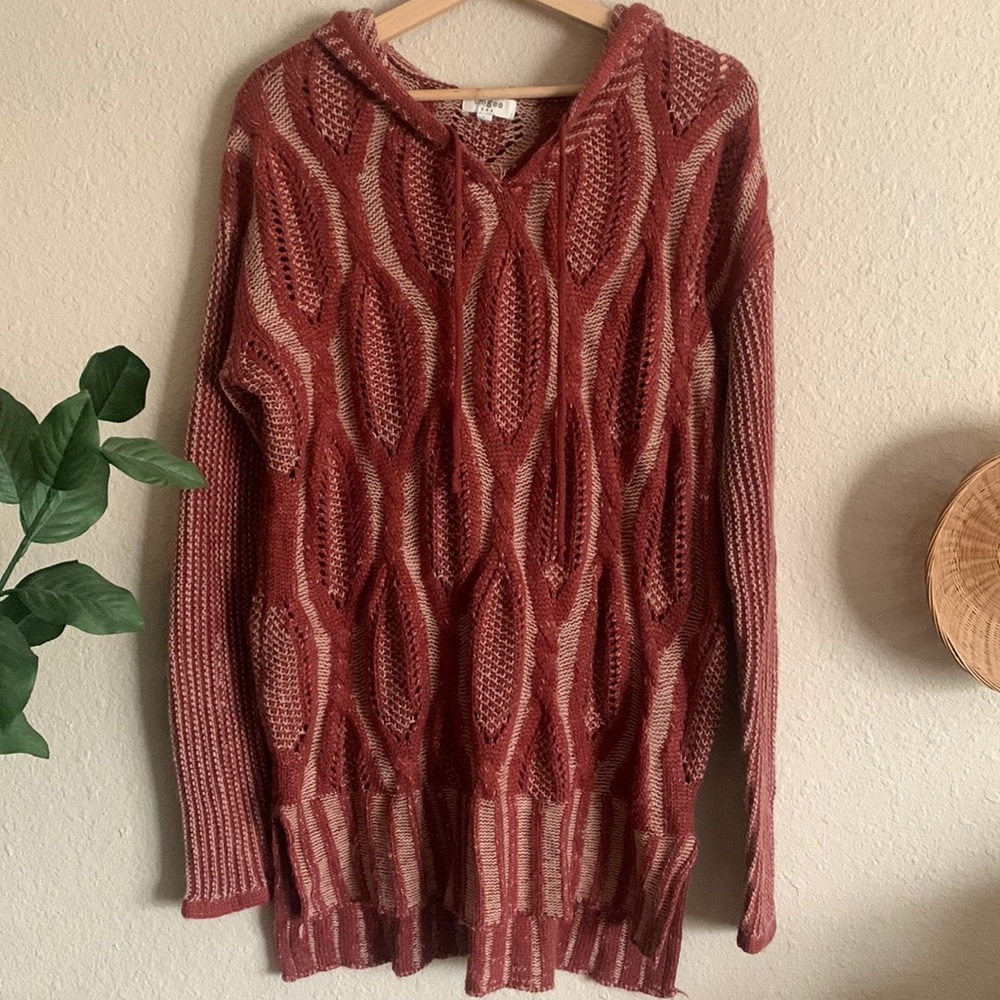 Umgee hooded pullover sweater